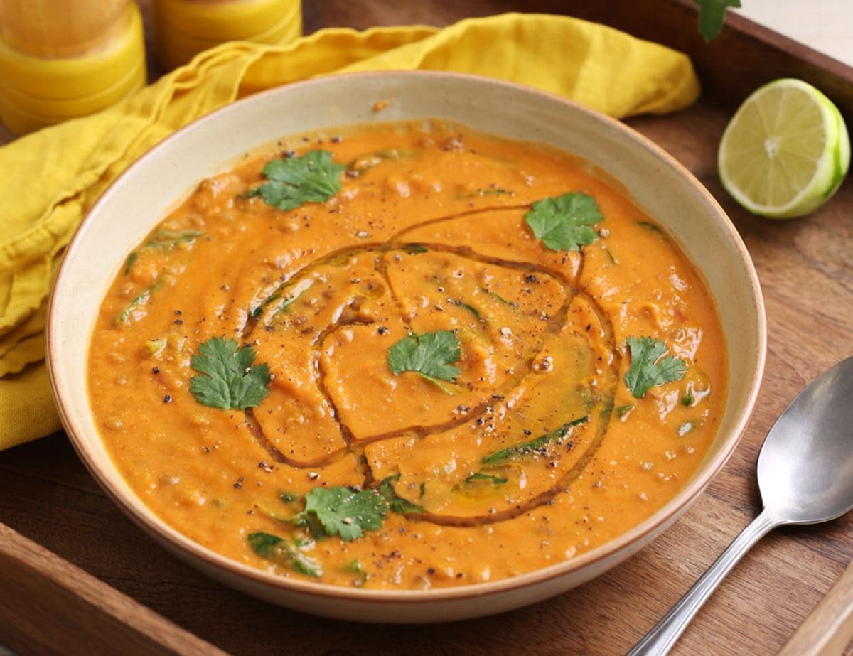 Spiced Lentil & Sweet Potato Soup